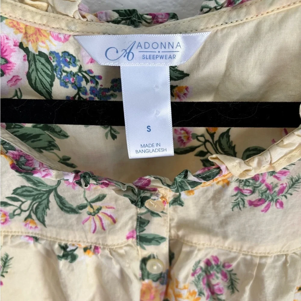 Cottagecore Adonna Floral Button-Down Nightgown 100% cotton in size small - Picture 2 of 11